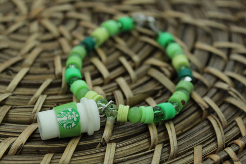 Green tea starbies cup bracelet