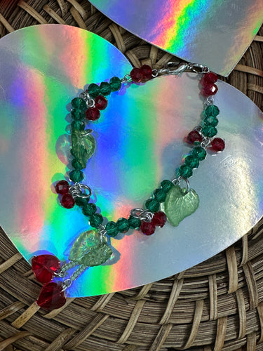 Heart cherry bracelet