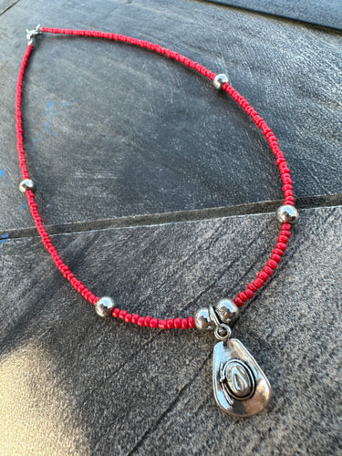 Red cowgirl necklace(choker)