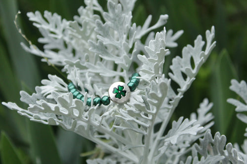 Deep green charm bracelet