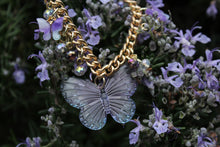 Load image into Gallery viewer, Butterfly necklace (purple)