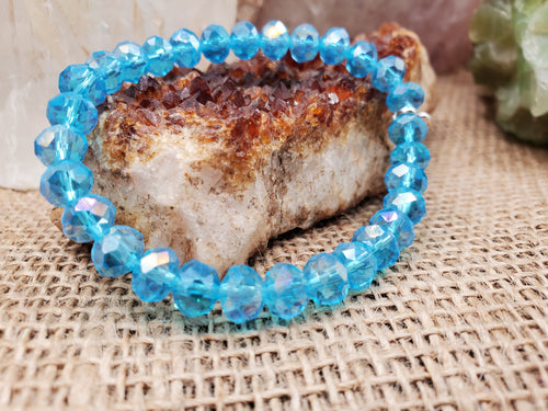 Light blue glass bracelet