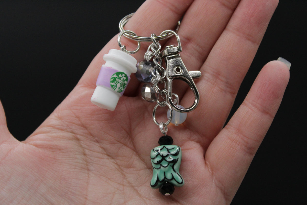 gbcreations Purple Starbucks Keychain