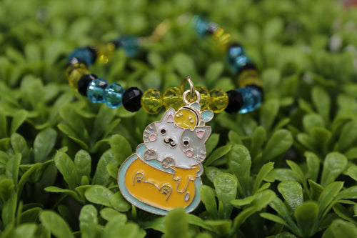 Bee and cat bracelet
