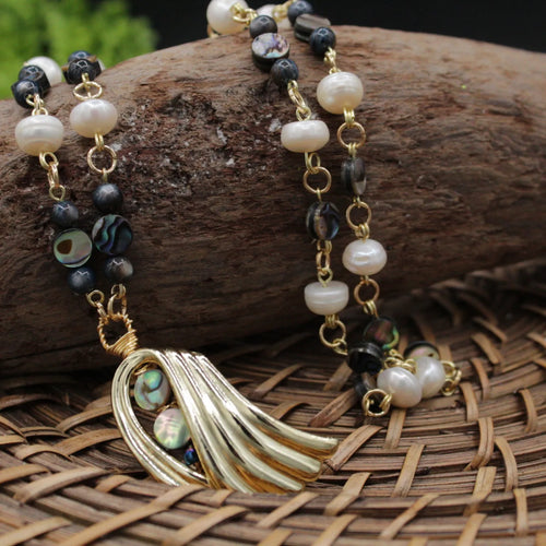 Abalone shell necklace