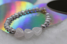 Load image into Gallery viewer, Rose quartz heart bracelet
