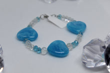 Load image into Gallery viewer, Blue heart bracelet