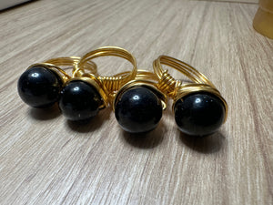 Obsidian ring