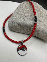 Load image into Gallery viewer, Pokémon ball necklace
