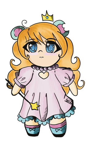 Chibi queen gummy sticker