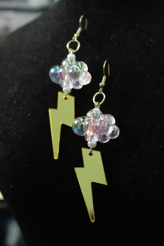 Pink cloud earrings