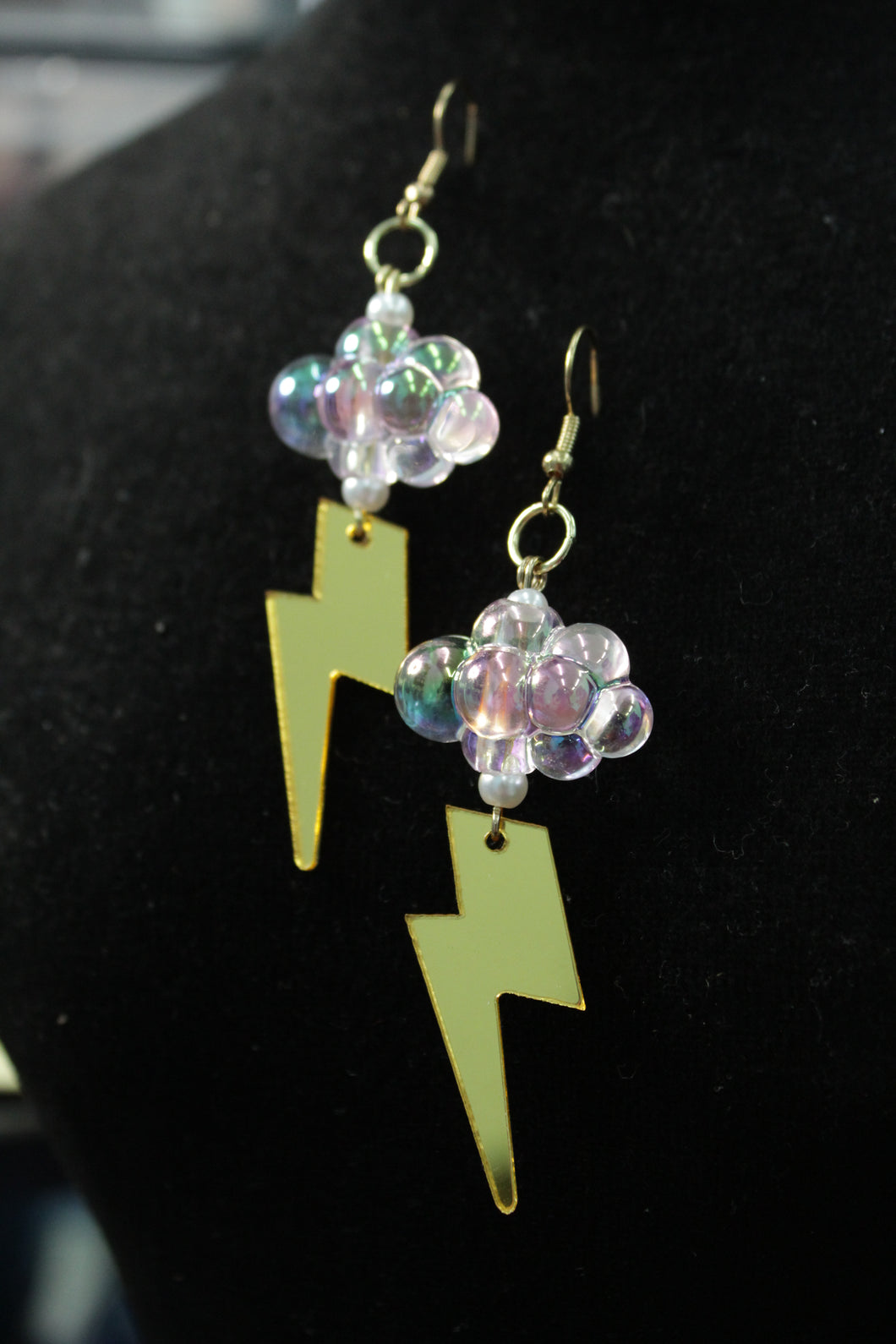 Pink cloud earrings