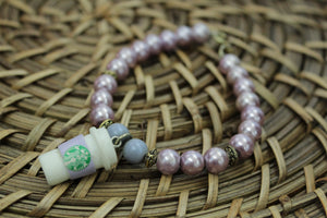 Purple starbies cup bracelet