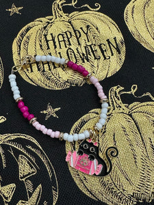 Halloween black kitty bracelets