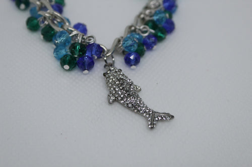 Sparkle sharky bangle bracelet