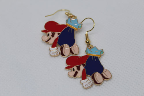 Mini mario earrings