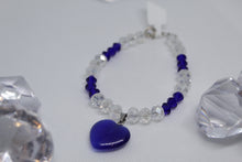 Load image into Gallery viewer, Blue heart bracelet