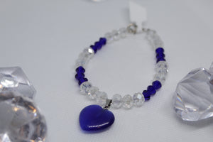 Blue heart bracelet