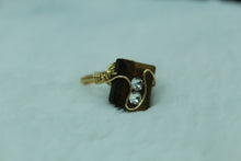 Load image into Gallery viewer, Tiger eye ring/ Swarovski