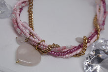 Load image into Gallery viewer, Heart beaded necklace