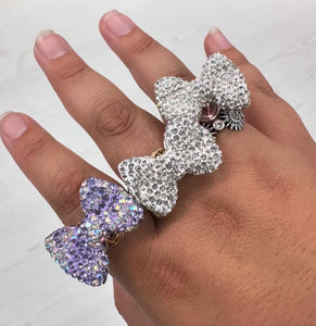 Sparkle bow rings