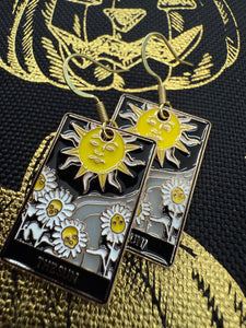 Tarot card earrings