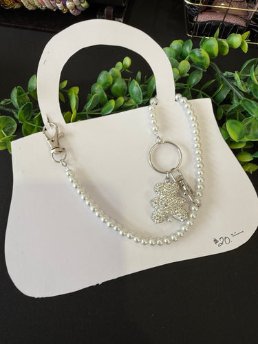 Sparkle bear purse charm