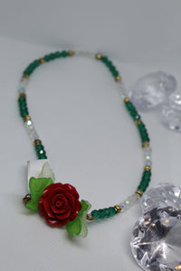 Red rose necklace