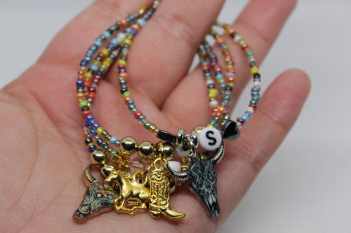 Cowgirl initial bracelets