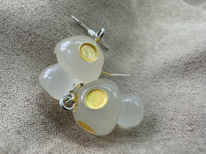 Glow in the dark mushroom earrings