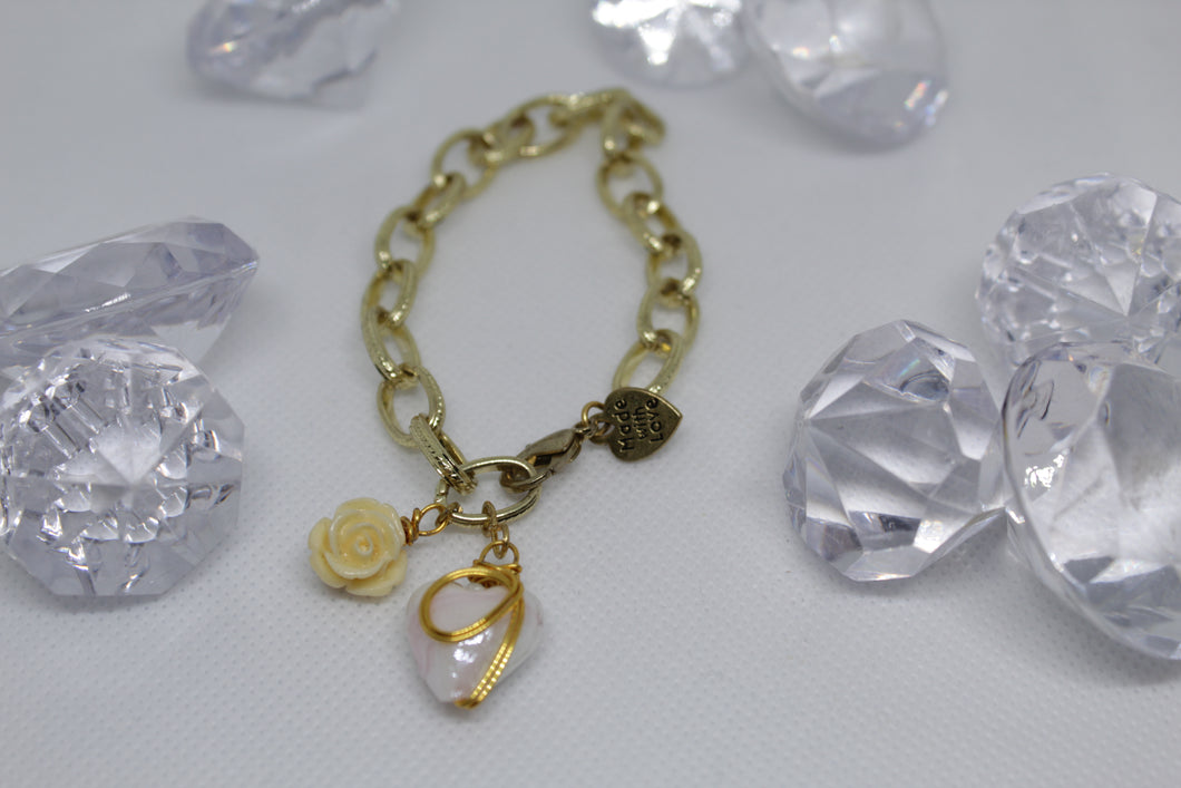 Heart charm bracelet