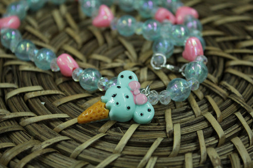 Mini mouse ice cream necklace