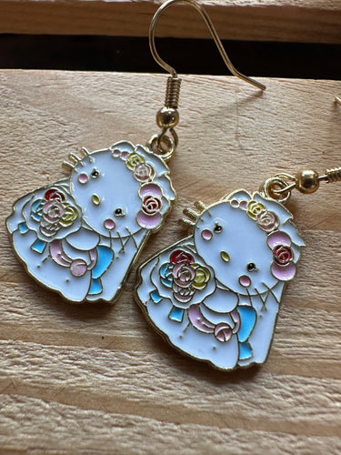 Hello kitty earrings (wedding)