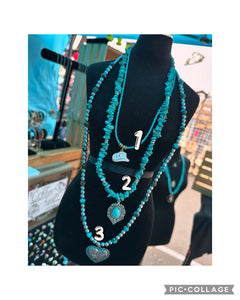Turquoise layers (necklace)
