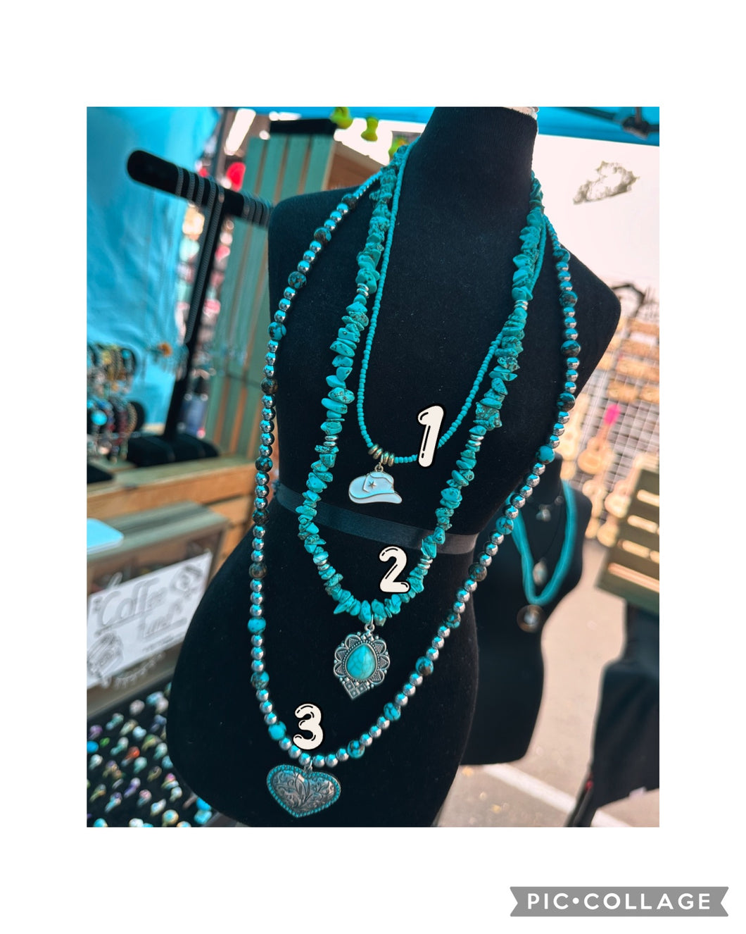 Turquoise layers (necklace)