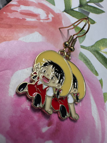 Little anime girl earrings
