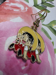Little anime girl earrings