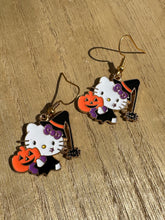 Load image into Gallery viewer, Hello kitty Halloween earrings