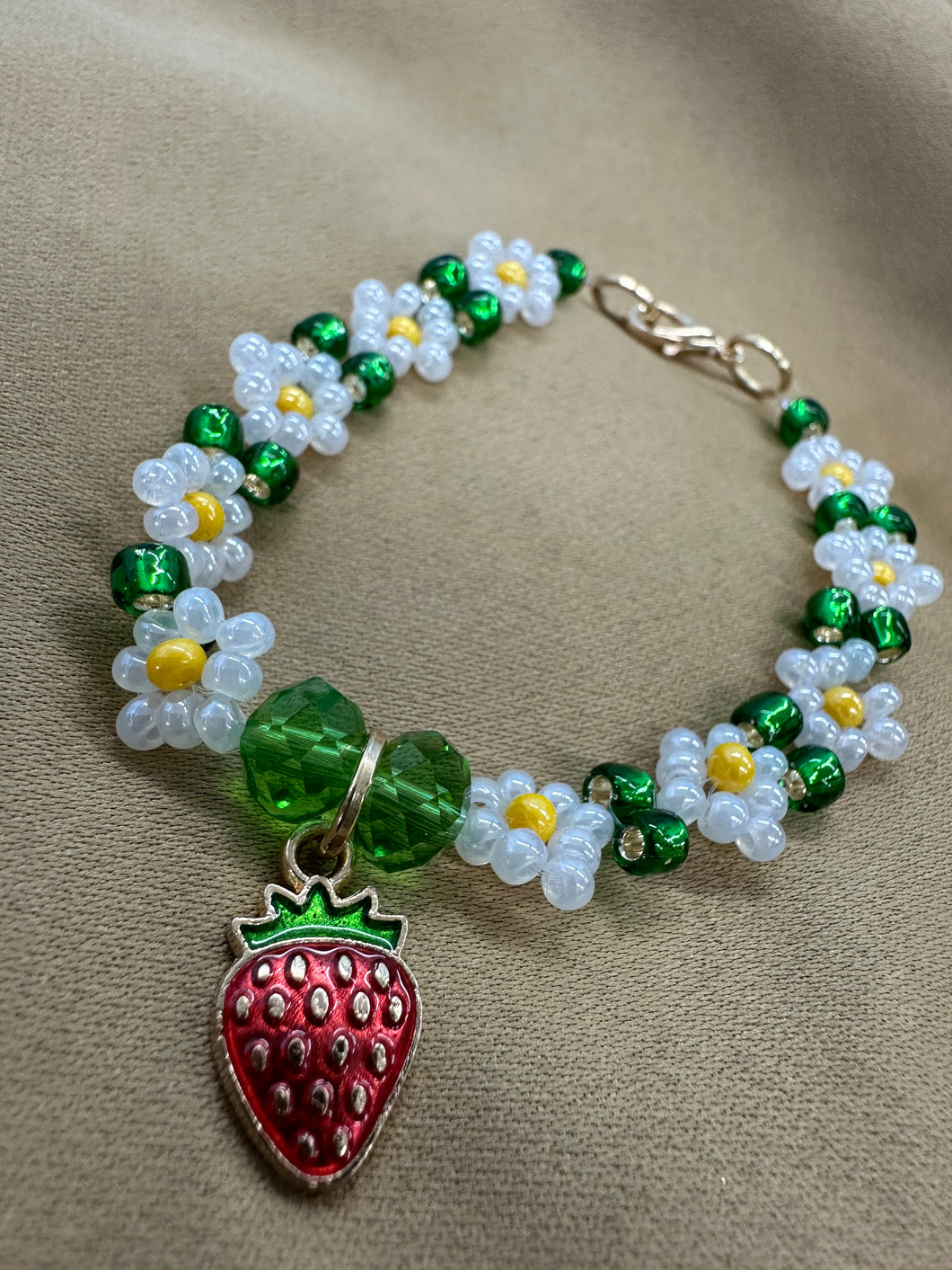 Strawberry flower bracelet