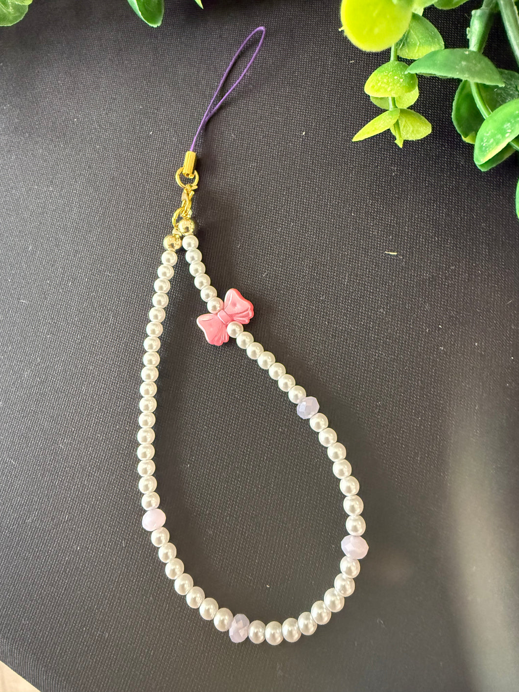 Pink phone charm