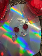 Load image into Gallery viewer, Pink/red heart earrings