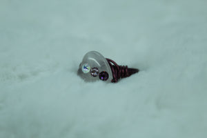 Rose quartz heart ring/ Swarovski