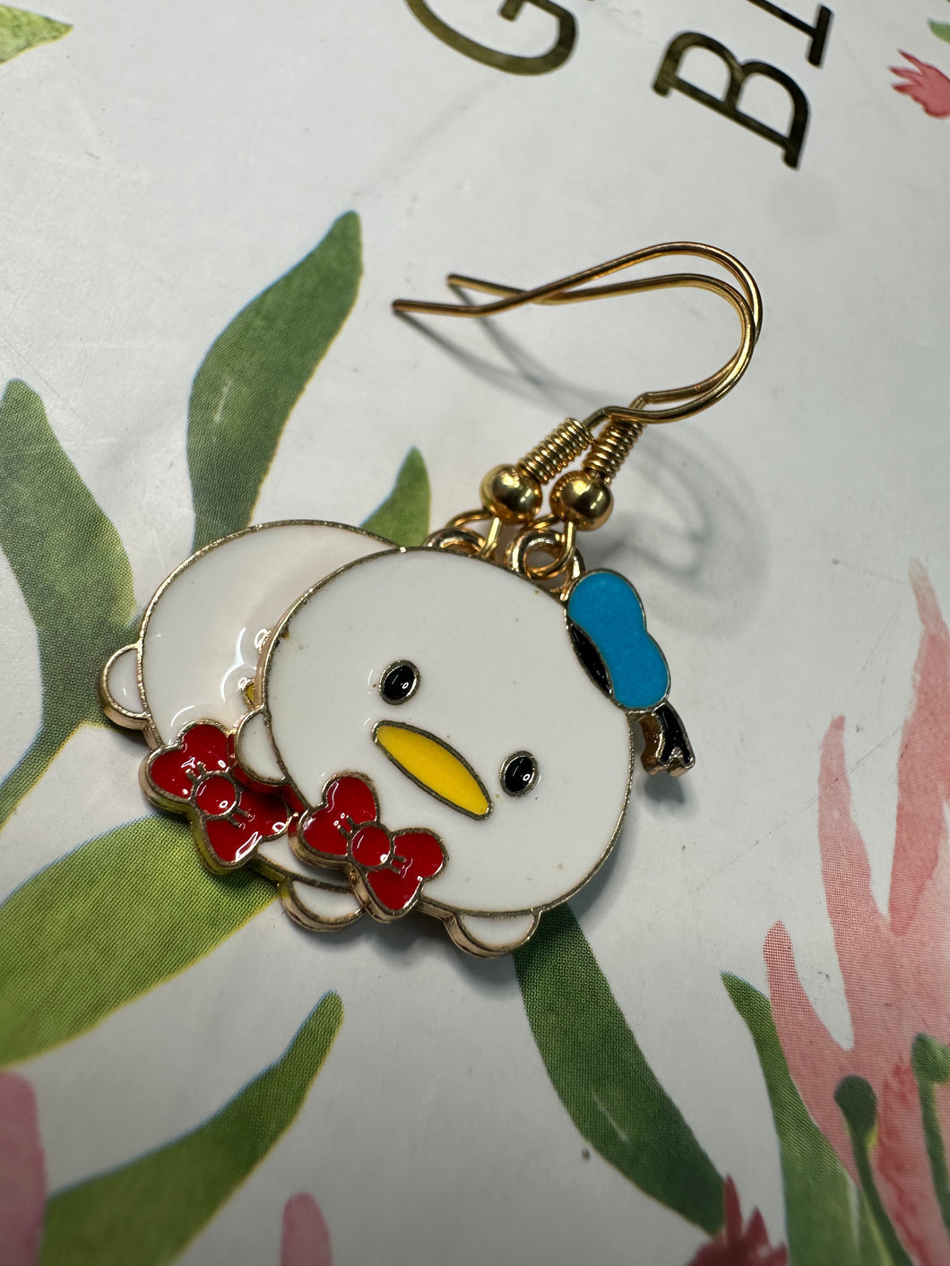 Donald Duck earrings