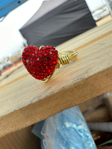 Red heart ring