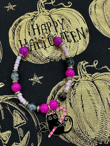 Halloween black kitty bracelets