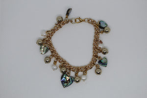 Heart abalone/ freshwater bangle