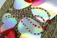 Load image into Gallery viewer, Red sparkle heart necklace