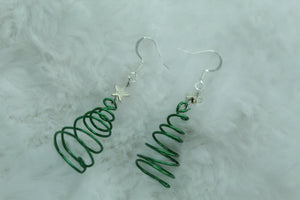 Christmas tree earrings