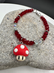 Mario mushroom bracelet sparkle