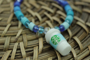 Blue starbies cup bracelet